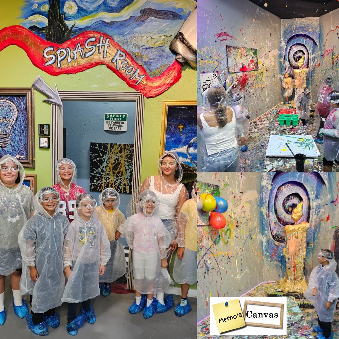 MemosCanvas's tweet photo. ๐จ ๐ Splash Room! #splashroom #splash #splashpaint #abstractart #drippaint #messypaint #sipandpaint #paintparty #paintnight #learntopaint #montclair #art #artist #artgallery #memoscanvas #canvas #laart #artgallery #gallery #paint #painting #acrylics #brush #love #family https://t.co/w60gliQUH5