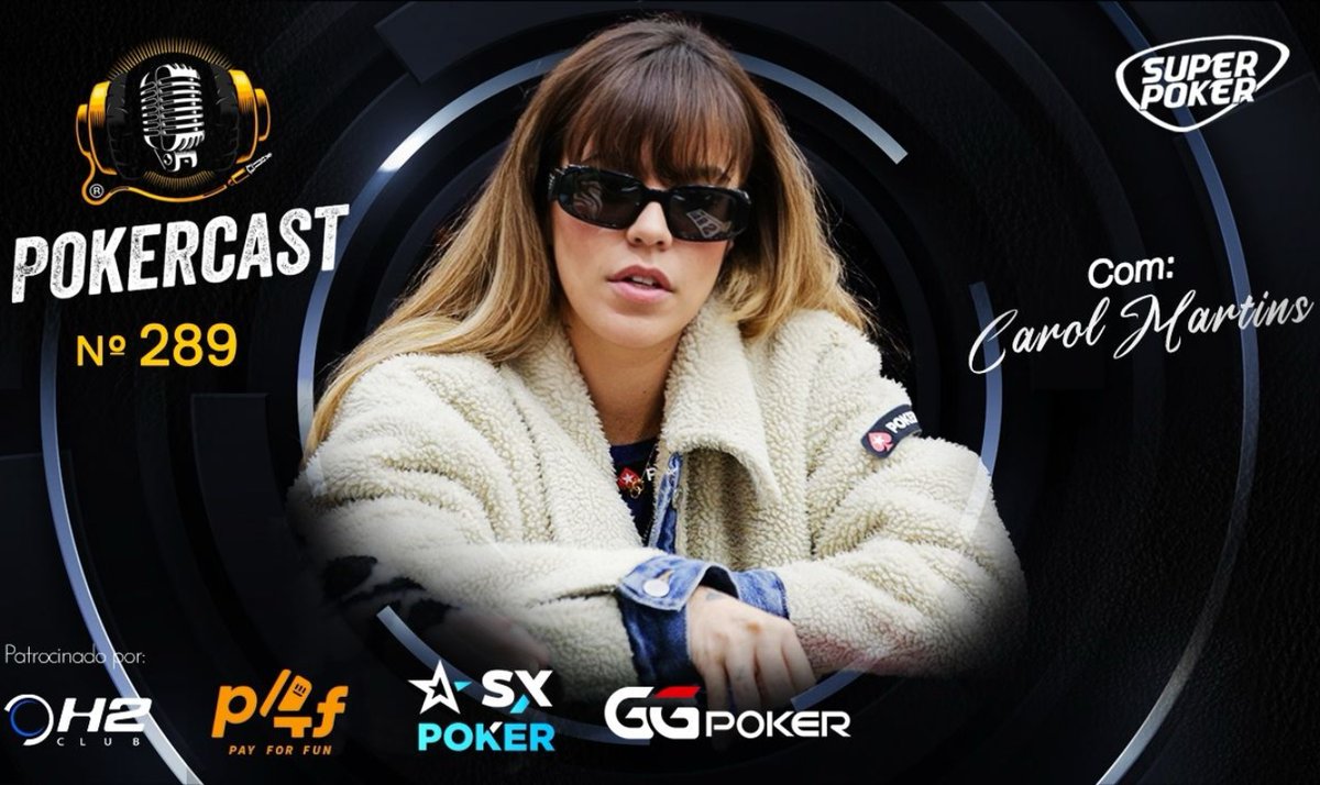 SuperPoker's tweet photo. VALE OUVIR! Carol Martins é a convidada do episódio 289 do #Pokercast https://t.co/TtmXjB0y1y @H2ClubBrasil @Pay4FunP4F @GGPokerBrasil #SXPoker #Poker https://t.co/t06C64ZZ4l