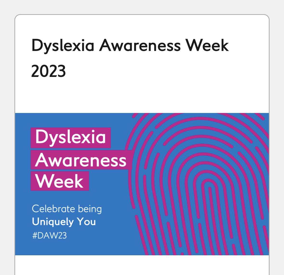 Celebrating #Dyslexia #Awareness Week #DAW2023. Let’s embrace difference, make invisible visible & recognise the unique talents people living with dyslexia bring #neurodiversity #hiddendisabilities @NHSBartsHealth @SCSTcouncil @WeHCScientists @BartsAbility