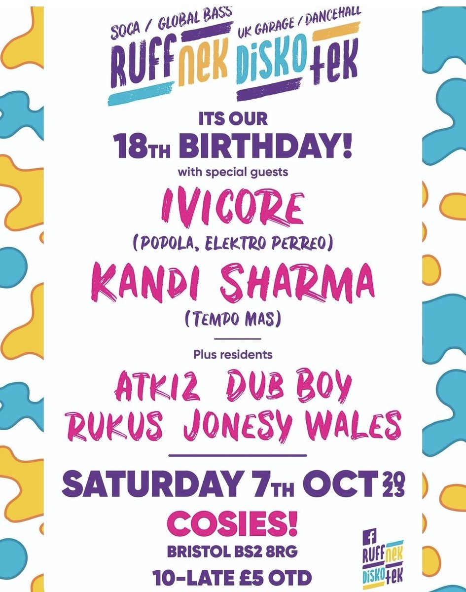 Catch me shelling in Bristol this Saturday at <a href="/CosiesBristol/">Cosies</a> for their 18th year in the biz! Loud ittt 🔊🥳