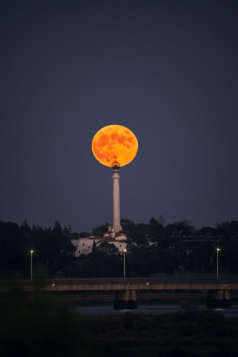 FlamesayFoto's tweet photo. 'Luna de la Cosecha' sobre el Monumento a los Descubridores de La Rábida.

🌎 Huelva
📷 Sony A7RIII + Tamrom 150-500
🔗 Instagram: https://t.co/jmsU2vASpg

#Huelva #superluna https://t.co/V0Q4n1xGqp