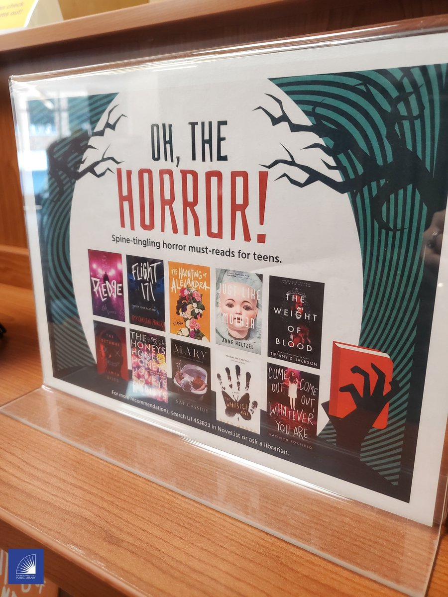Looking for spooky reading recommendations this season? KHCPL Main has you covered with this thrilling display. 

#SpookySeason #Library