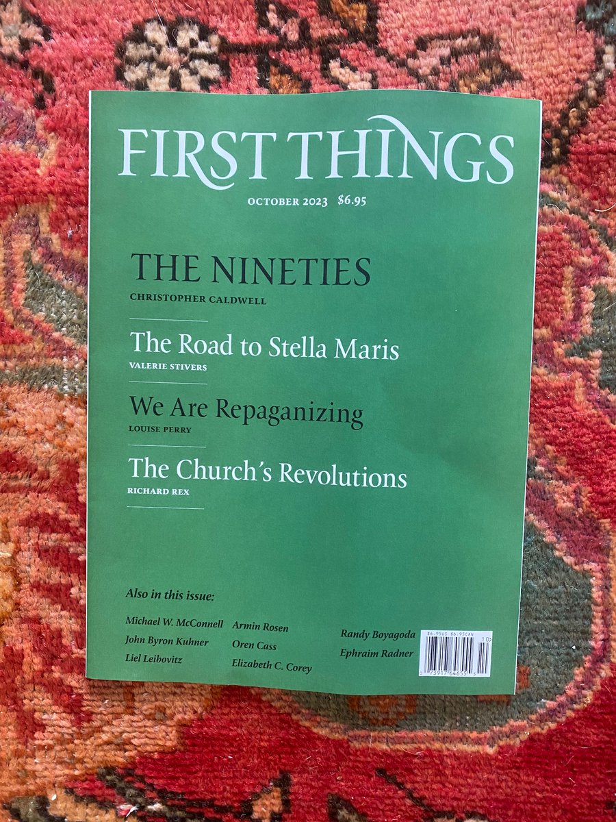 valerie_reads's tweet image. And then this arrived. It’s been a long time since I’ve been on a cover of an actual print publication. Thanks @firstthingsmag #cormacmccarthy
