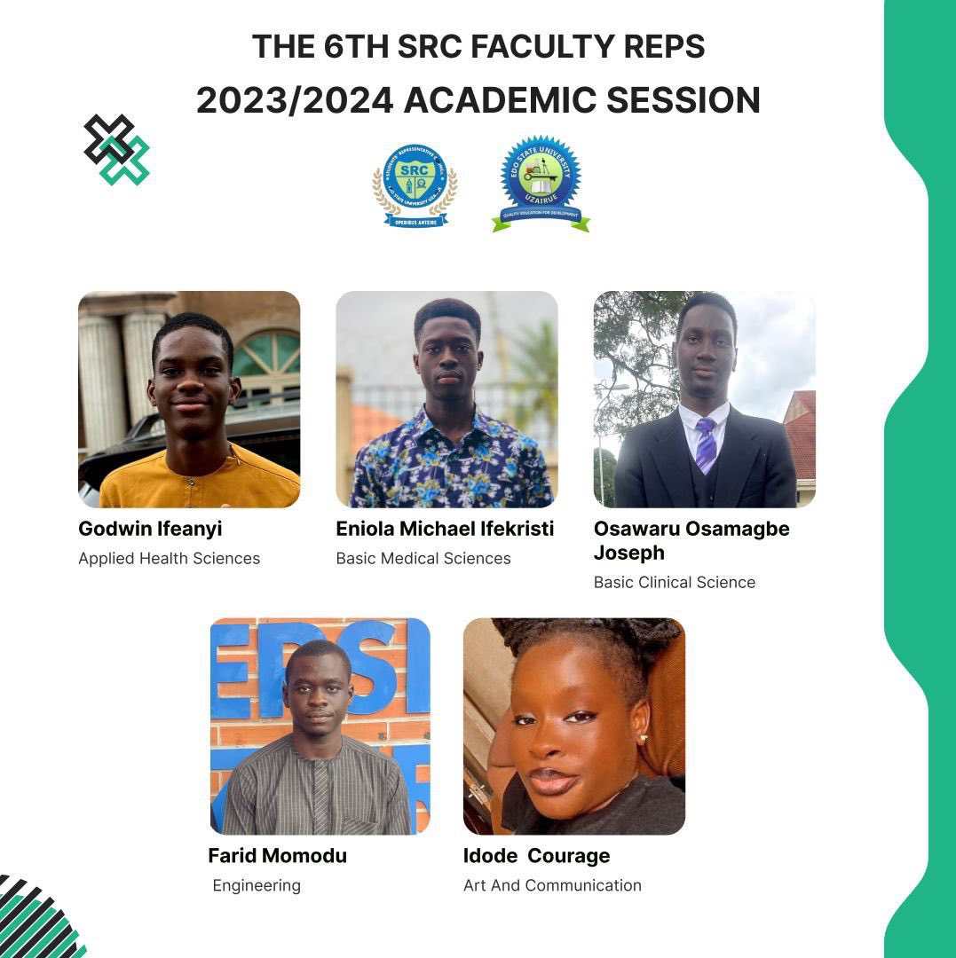 edsu_src's tweet photo. Meet the Executives and Faculty Representatives of the 6th SC 2023/2024 Academic session🔥⚡️ https://t.co/2tzQnNvvWl