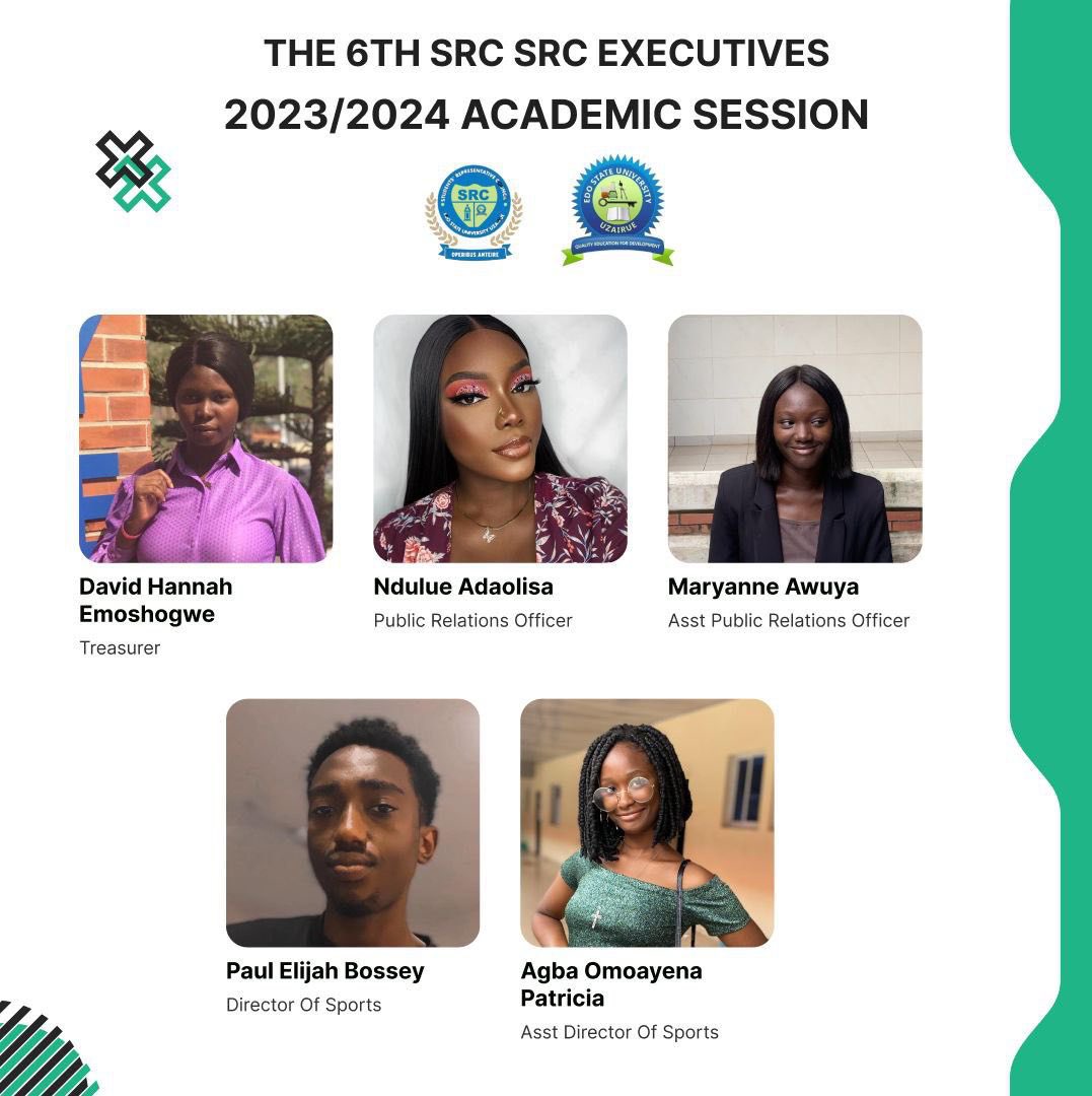 edsu_src's tweet photo. Meet the Executives and Faculty Representatives of the 6th SC 2023/2024 Academic session🔥⚡️ https://t.co/2tzQnNvvWl