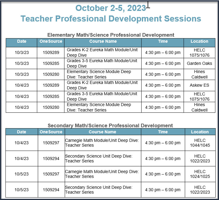 done (@tfox_015) on Twitter photo Calling all HISD Math and Science Teachers! We are excited to provide sessions for the week of October 2nd-5th. Register today! <a href="/DonelleWilliams/">Donelle Williams, Ed. D.</a> <a href="/KeniHolley/">Keni Holley</a> Calling all HISD Math and Science Teachers! We are excited to provide sessions for the week of October 2nd-5th. Register today! <a href="/DonelleWilliams/">Donelle Williams, Ed. D.</a> <a href="/KeniHolley/">Keni Holley</a>