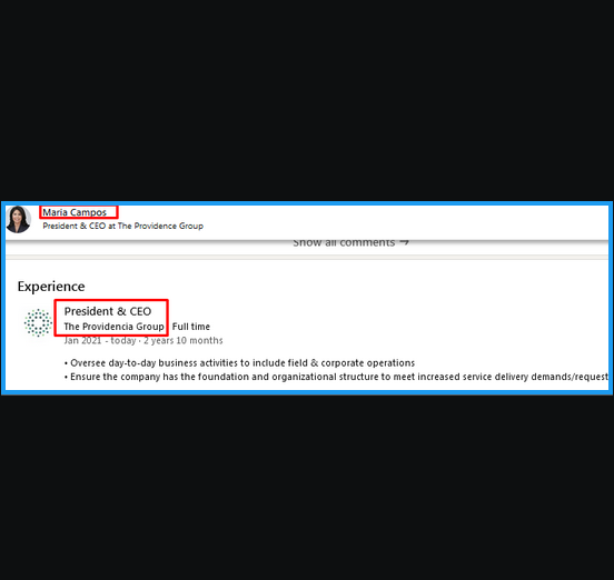 EFxScout1League's tweet photo. @Michael_Yon @realmuckraker @jordanbpeterson @EmeraldRobinson @elonmusk @ganaha_masako @annvandersteel @GenFlynn @thierrybaudet Who is Maria Campos of The Providencia Group and how is she engaging with the MVM International Security ?

There appear to have 2 Strategy company going toward it.

Kc&amp;P Strategies, Inc, and 
Kg&amp;P Strategies, Inc., who also connects to KACE Company. https://t.co/69OkT7f1c1