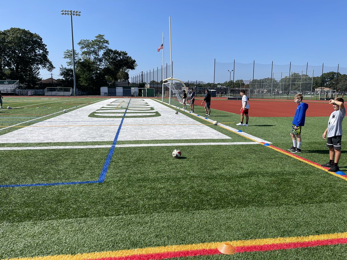 PE students played soccer bocce to sharpen their accuracy skills.