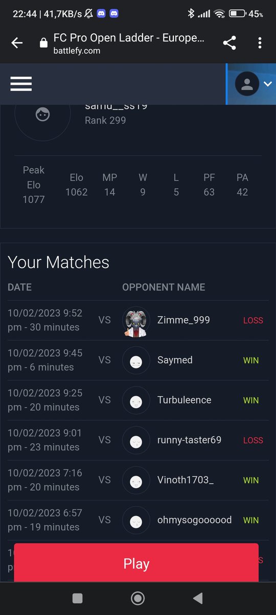 samu__ss19's tweet photo. 9-5 al day 2 delle ladder,giocato quasi tutte le partite bene e su 5 sconfitte 3 le ho perse io per errori stupidi.
Siamo ancora all'inizio mancano 12 giorni di fuoco e bisognerà buttare il sangue 🙂💙 https://t.co/Pk82VXjpic