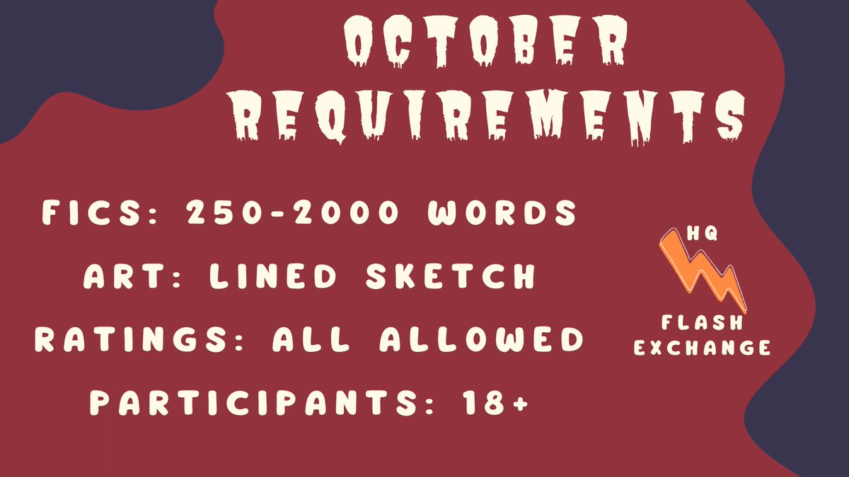 Spiders. Ghosts. ...Commitment?! What are your favorite characters scared of? We hope you're frightfully excited for October's SPOOKY exchange! 👻🎃 Check out the schedule and requirements below! 👁️