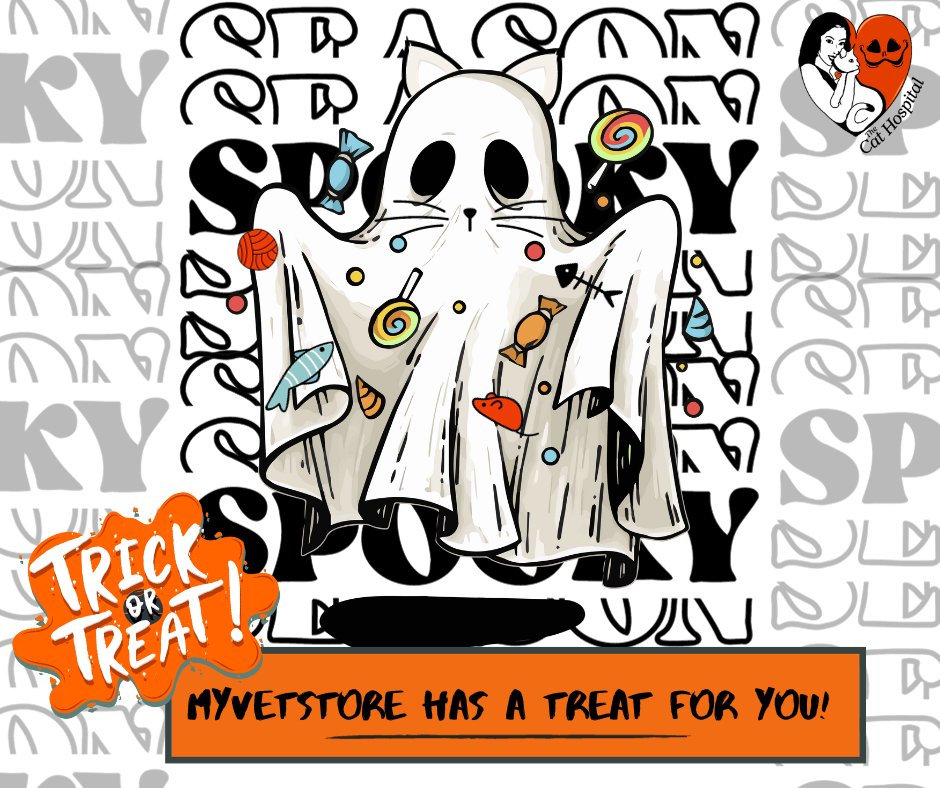 October is full of meowgic! Our distributor wanted to give us a treat! We are excited to announce that they have reduced the shipping cost on MyVetStore! Order your cat's Meowloween treat and deliver it to your door! Visit tinyurl.com/yrsuk5b7
#MyVetStore #CatsOfTwitter
