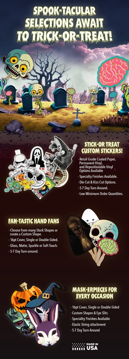 wbtindustries's tweet photo. 🎃 This Halloween, treat your clients to Spook-tacular Custom Stickers, Hand Fans, and Masks! Whether it's eerie or enchanting, our products embrace the spirit of the season. Order now and let the sales haunt begin! 👻🛍️ #HalloweenPromo #CustomGoodies
https://t.co/75sjclbE8K https://t.co/tsAAxbN9sX