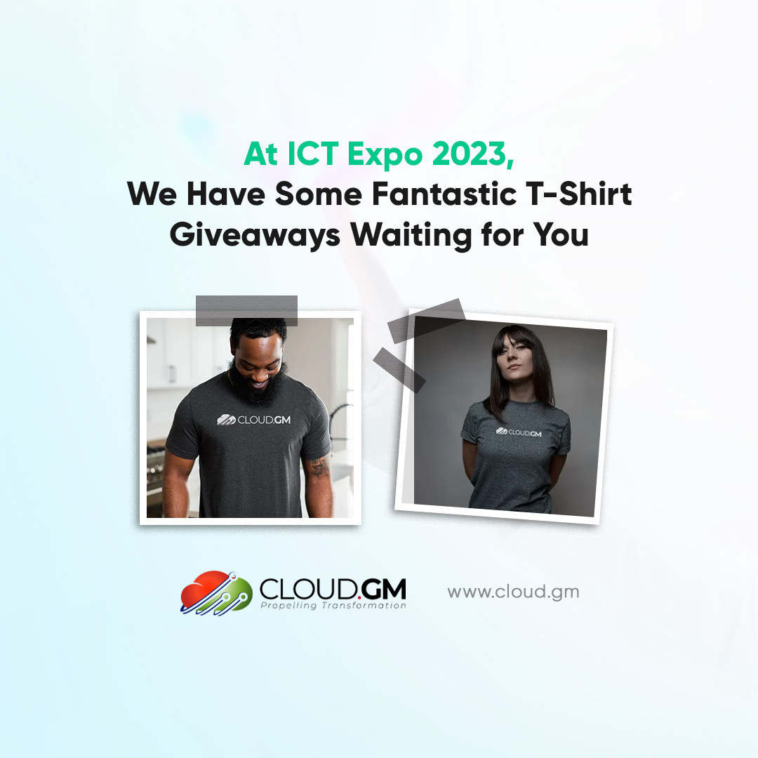 ICT Expo 2023 is just around the corner, and we're thrilled to announce our incredible t-shirt giveaways that you won't want to miss! 🎁 

🌐 hubs.ly/Q023mTgG0

#cloudgm #cloudgm #ictexpo #techsavvy #techexpertise