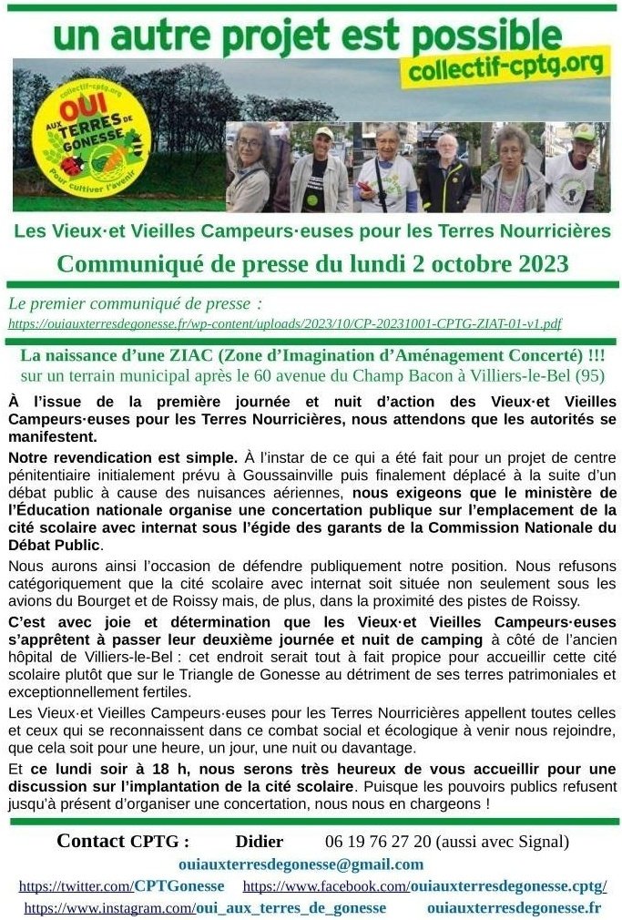 CPTGonesse's tweet photo. #ZIAC de l'Est du @valdoise: "A l'instar de ce qui a été fait pour 1 projet de centre pénitentiaire...nous exigeons que le ministère de l'@education_gouv organise une concertation...sur l'emplacemt de la cité scolaire avec internat sous l'égide des garants de la @CNDPDebatPublic" https://t.co/mcaXm8EW7P