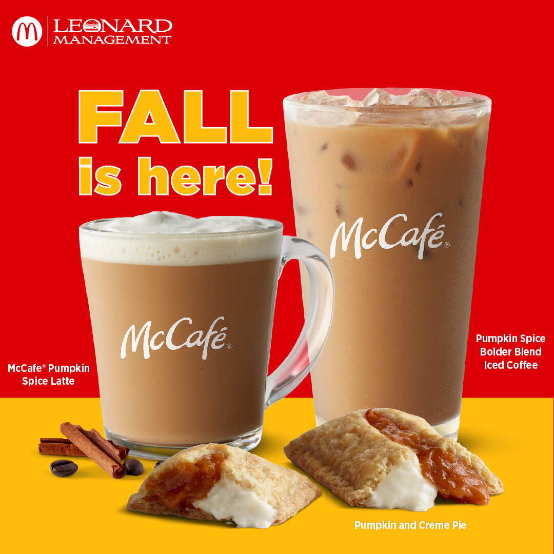 Introducing our NEW Pumpkin Crème Pie, Pumpkin Spice Latte, and Pumpkin Spice Bolder Blend Iced Coffee – the ultimate seasonal delights that are here to spice up your day! 🎃✨

Find a list of our locations here:  bit.ly/3uhTDMr