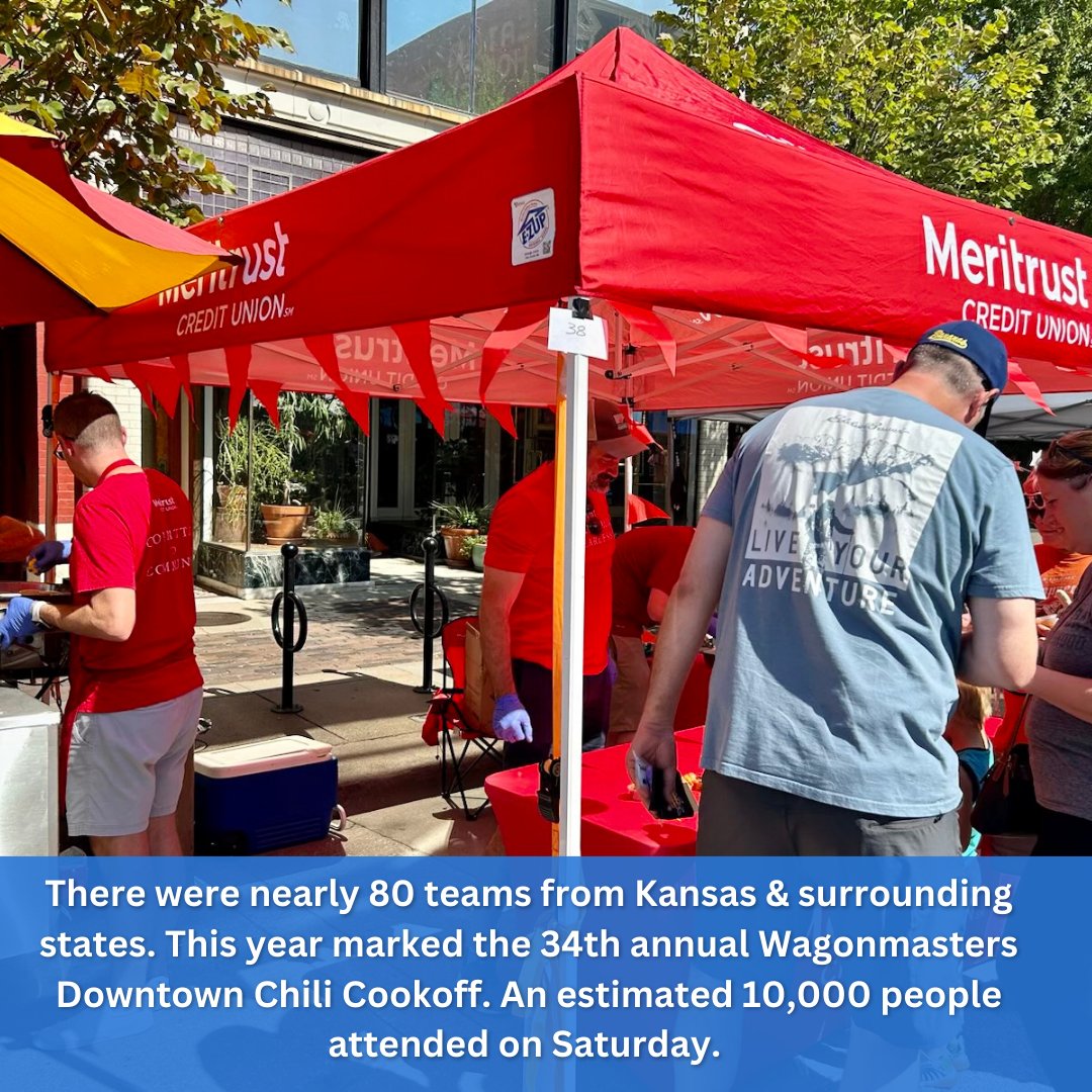 This past Saturday, we sponsored the 34th annual Wichita Wagonmasters Downtown Chili Cookoff. 🌶️ 🍲 #Meritrust #WichitaWagonmasters #ChiliCookoff