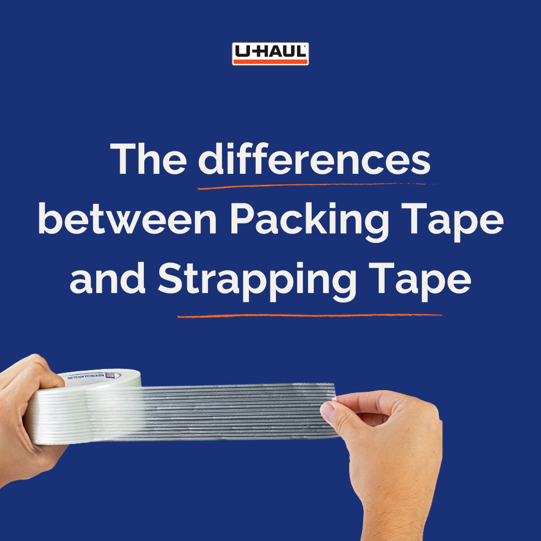 uhaul's tweet photo. How do you know what tape is best for your project? Learn why U-Haul Strapping Tape might be the tape for you!
Reinforce your boxes for shipping with the strongest option. Get it today with same-day delivery or in-store: https://t.co/qOUjaUWCqJ
#PackingTape #MovingSupplies https://t.co/TDL8eCS3Rs