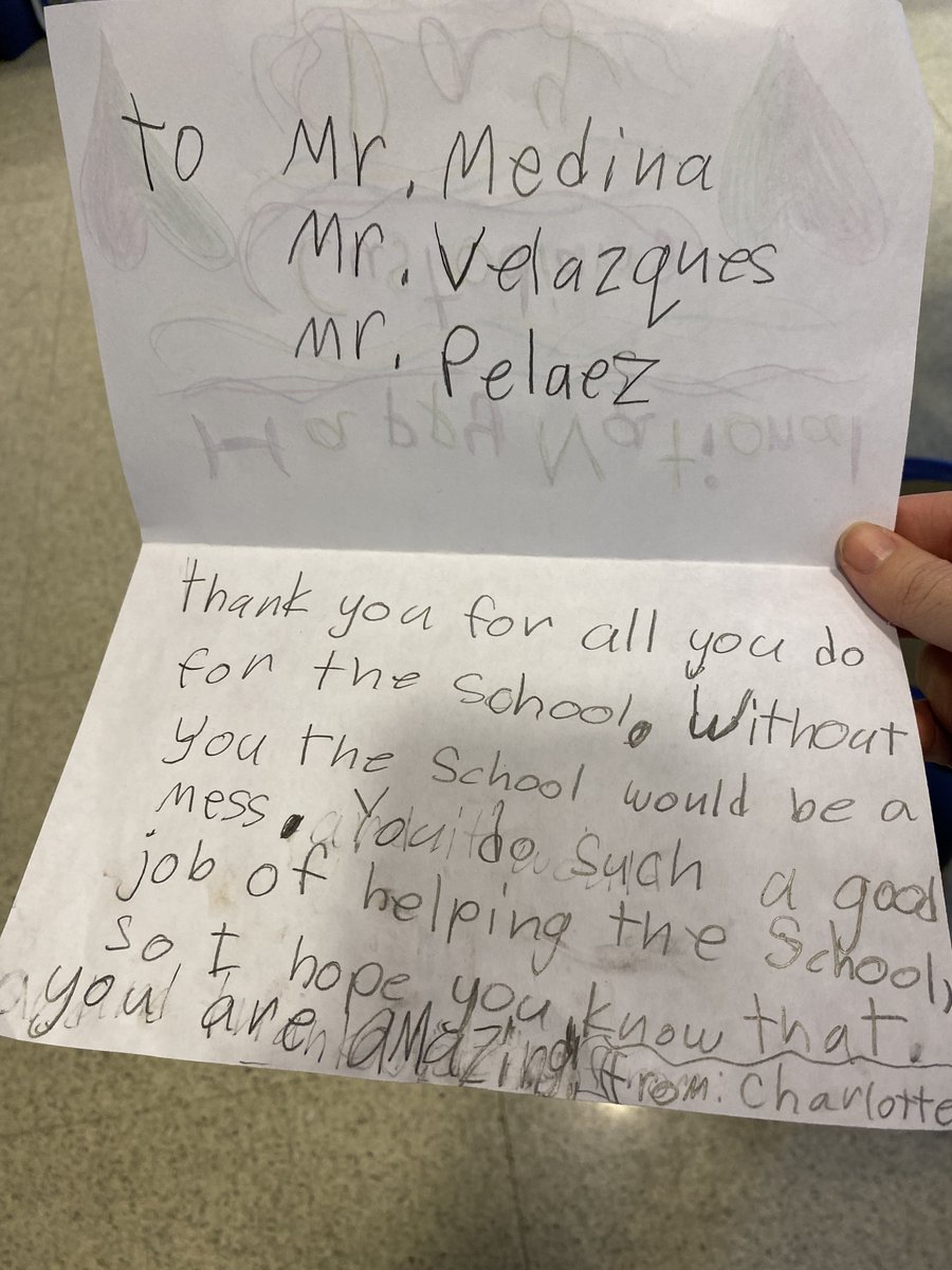 Notes of gratitude for our <a href="/CrowIslandD36/">Crow Island Elementary School</a> custodians on National Custodians' Day! <a href="/winnetka36/">Winnetka 36</a>