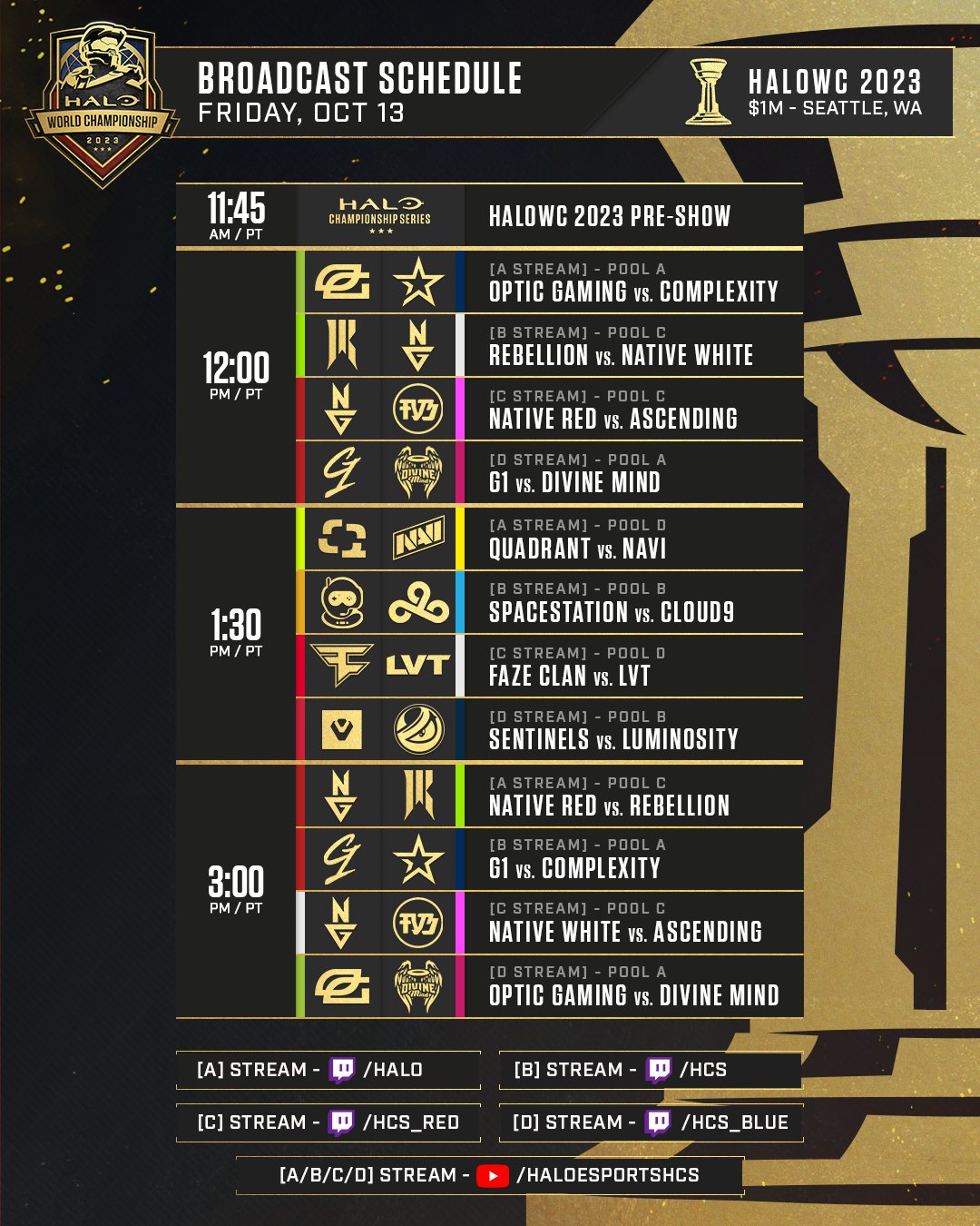 Halo World Championship 2023 Bracket, Schedule, and Results Prairie
