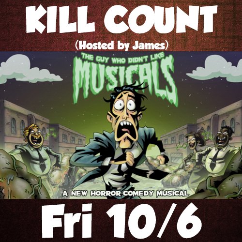 deadmeatjames's tweet photo. We're kicking off this October with TWO Kill Counts this weekend! On Friday we have The Guy Who Didn't Like Musicals, a @TeamStarKid Production, followed by The Blair Witch Project on Sunday! Be there or be scared on this SpOoOoOky start to the Halloween season! https://t.co/TH6DtDRLRj