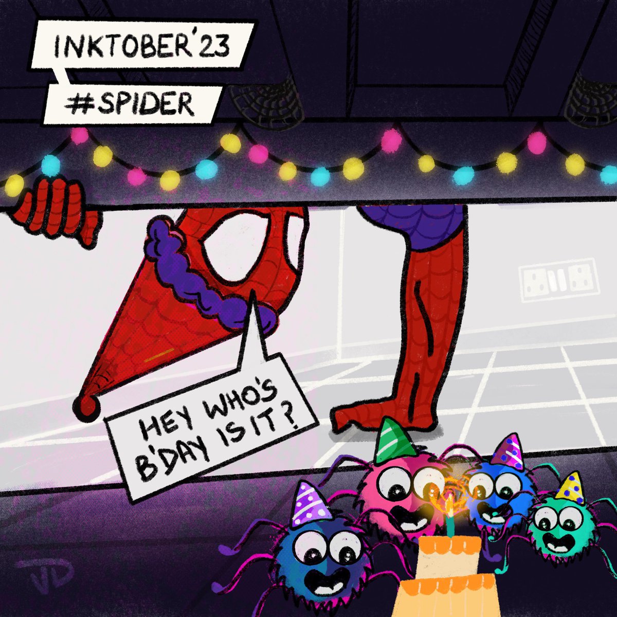 duttteriki's tweet photo. Day 2 of #inktober2023 
Word of the day ‘Spider’ https://t.co/Dwiy1IRcX8