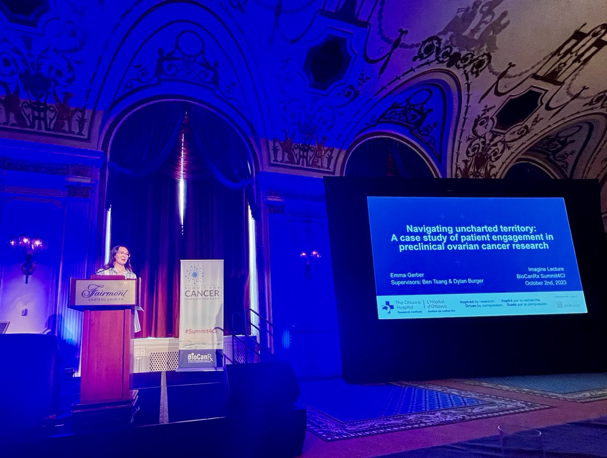 BioCanRx - Canada's Immunotherapy Network (@biocanrx) on Twitter photo Inspiring talk today by Emma Gerber <a href="/sciencebyemma/">Emma Gerber</a>, - the 2023 #Summit4CI Imagine Award Recipient! Emma's lecture was titled "Navigating Uncharted Territory: A Case Study of #PatientEngagement in Preclinical #OvarianCancer Research." Congratulations, Emma! #Summit4CI Inspiring talk today by Emma Gerber <a href="/sciencebyemma/">Emma Gerber</a>, - the 2023 #Summit4CI Imagine Award Recipient! Emma's lecture was titled "Navigating Uncharted Territory: A Case Study of #PatientEngagement in Preclinical #OvarianCancer Research." Congratulations, Emma! #Summit4CI