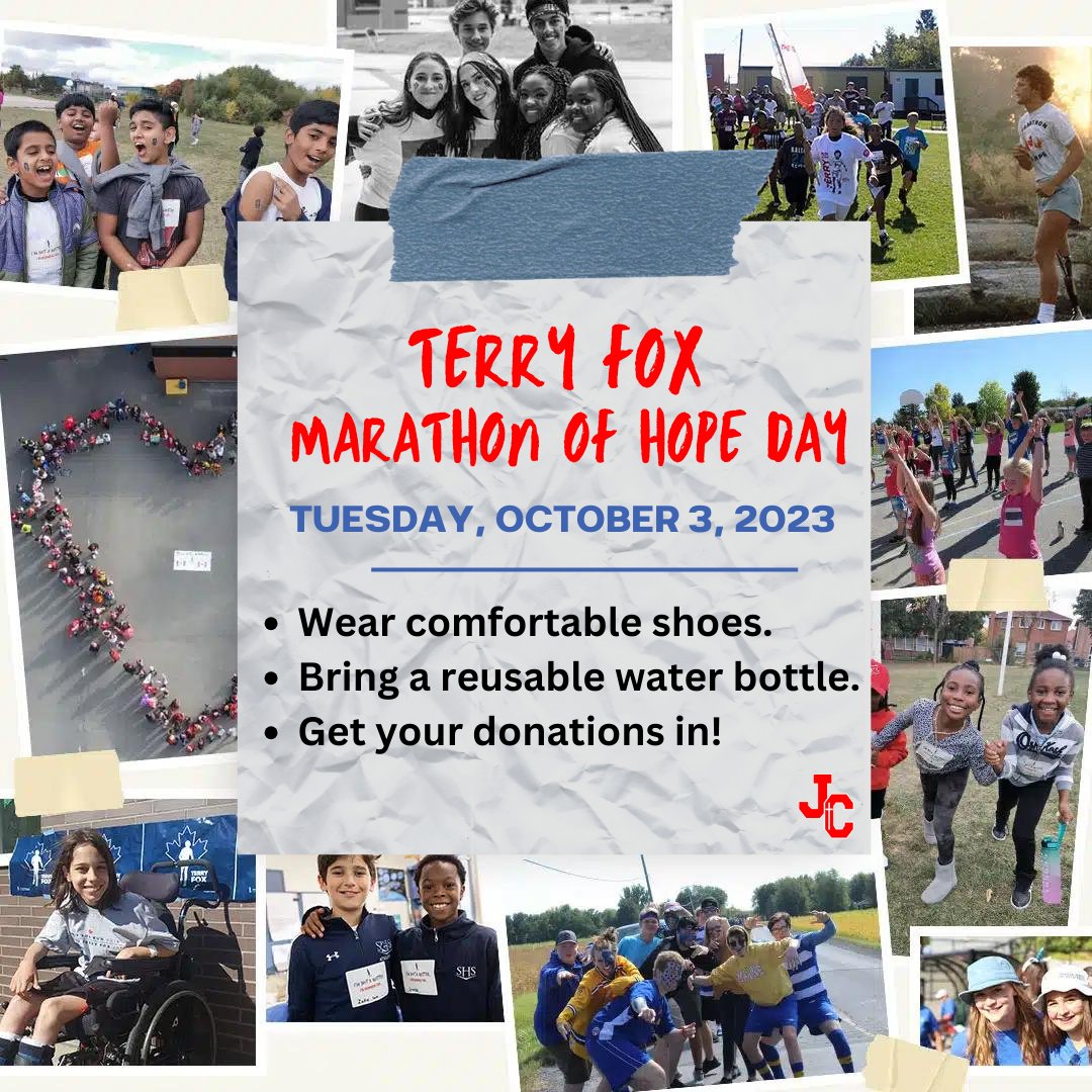 Cabot moves for Terry Fox tomorrow! #MarathonOfHope2023