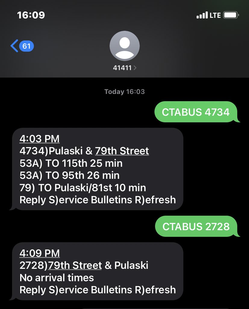 AdolfoCastrejo5's tweet image. Another #busfail @cta @ctaaction 

53A SB to 115th Pulaski stopped at 79th with no relief driver present. 10 minutes of waiting then checked next 53A Bus….25 min. Then 79 To Lakefront showing…..no arrival times #cta #ctafail