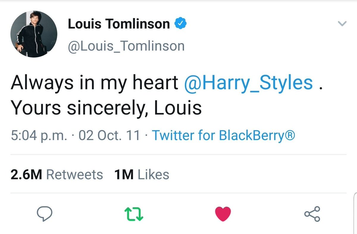 Always In My Heart

So simple. Plain. Only four words.
And yet so captivating, raw, honest, vulnerable that you know that it was Louis, the great lyricst, who wrote it.
And Harry was so fucking proud.

Happy anniversary darlings.

#AIMH 
#AlwaysInMyHeart