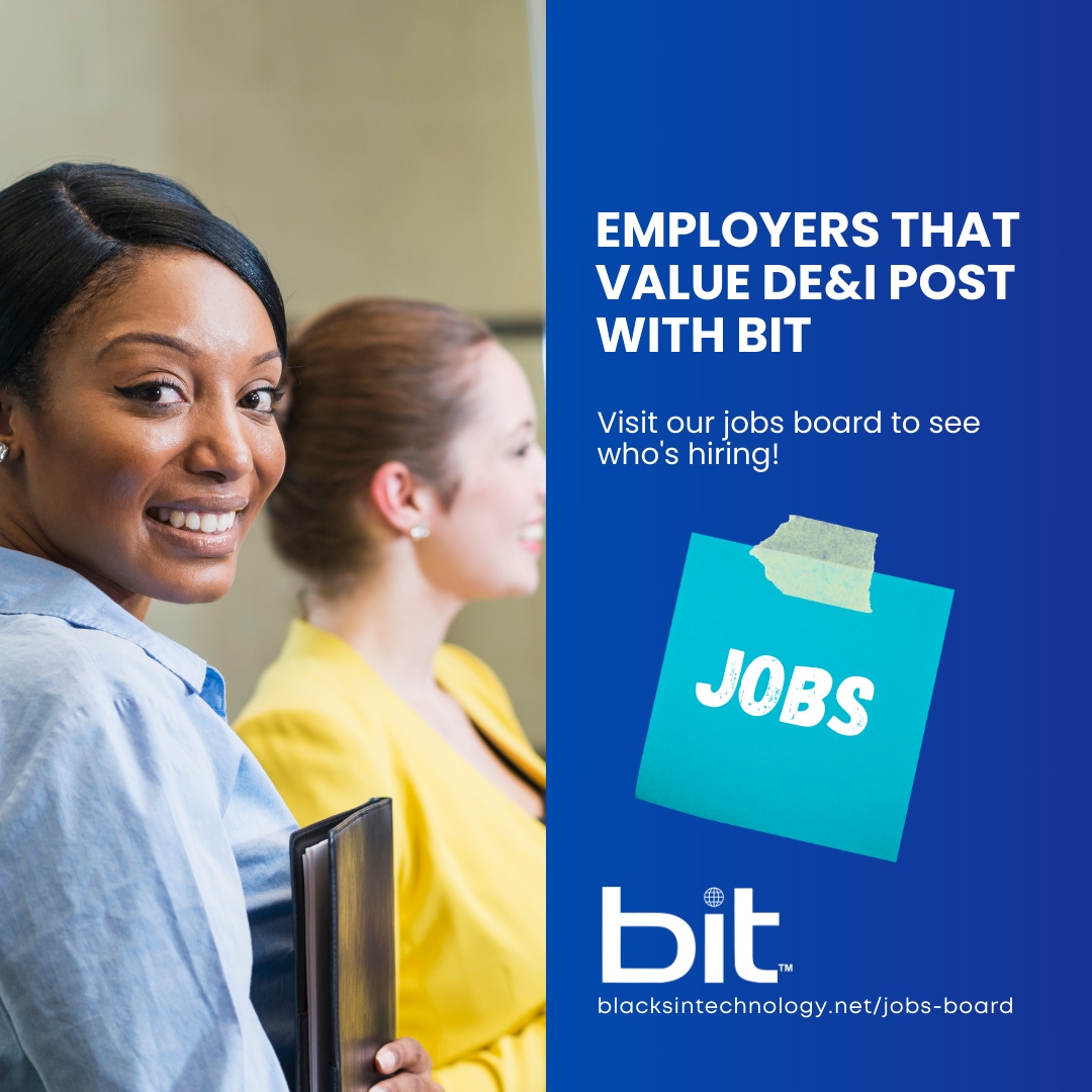 blkintechnology's tweet image. Spread the word! If your company is looking to hire diverse, let them know we have thousands of applicants waiting to be discovered. Post your jobs with the largest online Black tech community. Visit bit.ly/Bit-Jobs-Board #JobsBoard #TechTalent