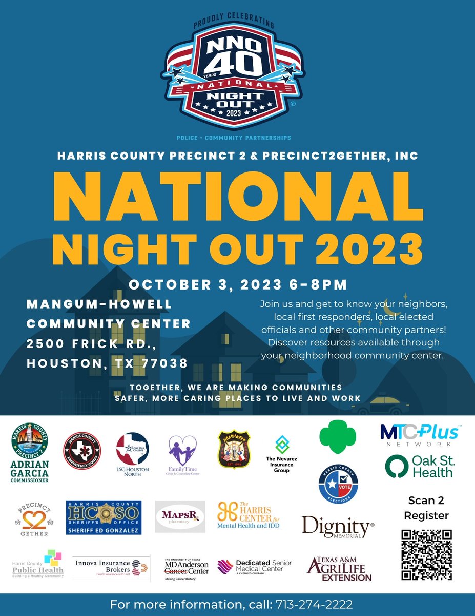 Tomorrow evening is the National Night Out! The Harris Center will be at the Mangum-Howell Community Center from 6-8PM along with other community partners. Come say hi and learn more about your community's resources and services!