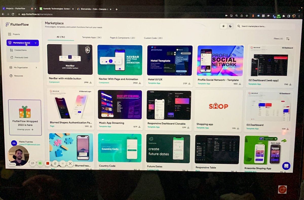 NAlonso5's tweet photo. 📲 Y seguimos con formación de @SharingAway
En estos momentos aprendiendo sobre @flutterflow con @matfuentes_ en el precurso del #NoCodeStrategist 🍊🧡
La cabeza me 🤯 como dice @pab_sharingaway
#SharingAway https://t.co/UF1urdM4H3