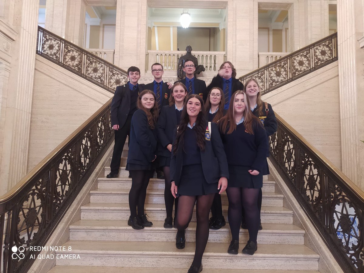 _stgens's tweet photo. Students representing St. Genevieve's and La Salle at Stormont at the Parallel Histories event. These students participated in debates around contested historical issues, with schools from throughout NI  😊#shapingfuturegenerations #utsintunum @PrincipalStGens @ParaHistories https://t.co/r3FIwXfXYO