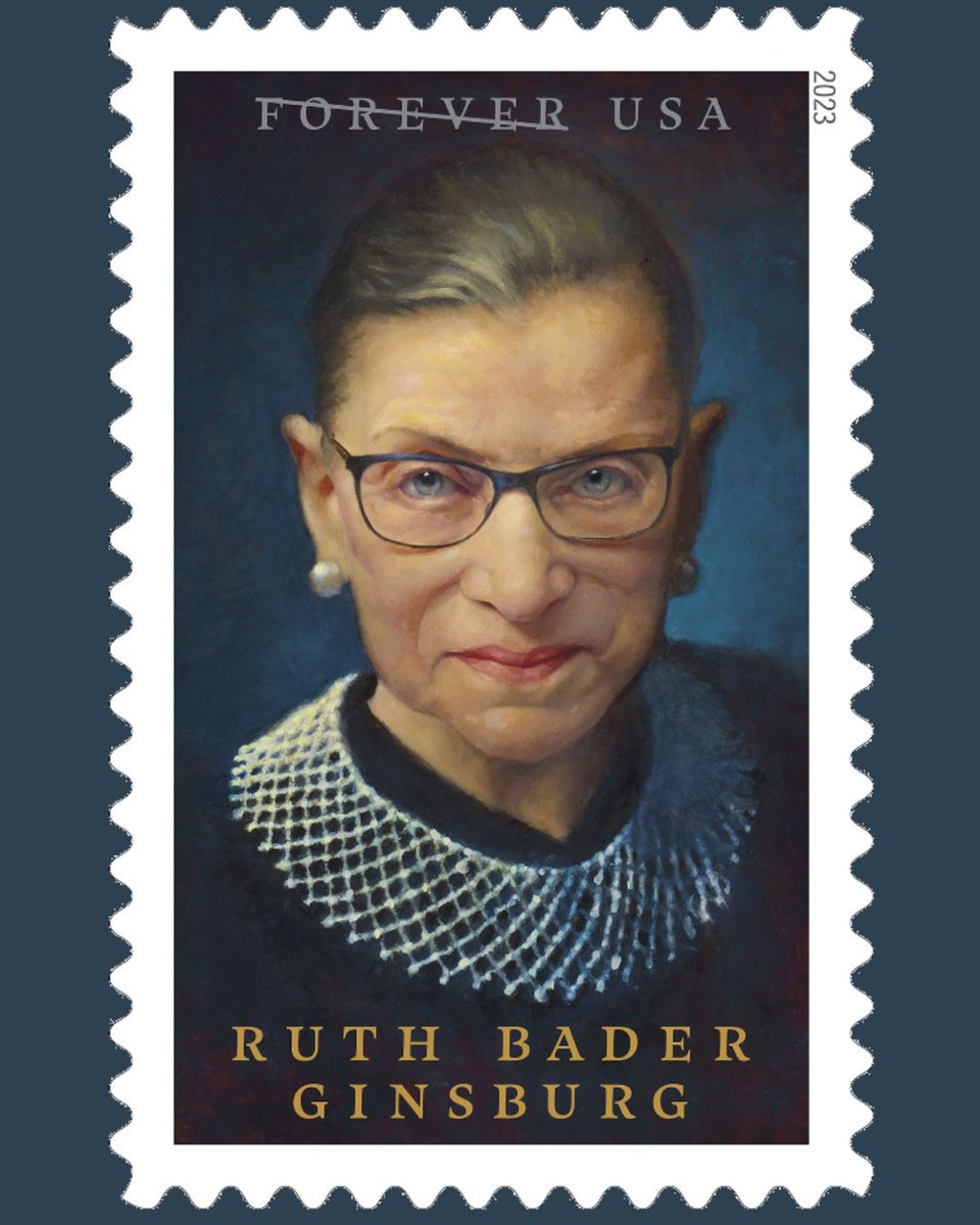 Justice Ruth Bader Ginsburg broke barriers her entire life. She was a fierce legal mind and a relentless advocate for justice, progress, and equality. This Forever Stamp is a beautiful tribute to her life and legacy.