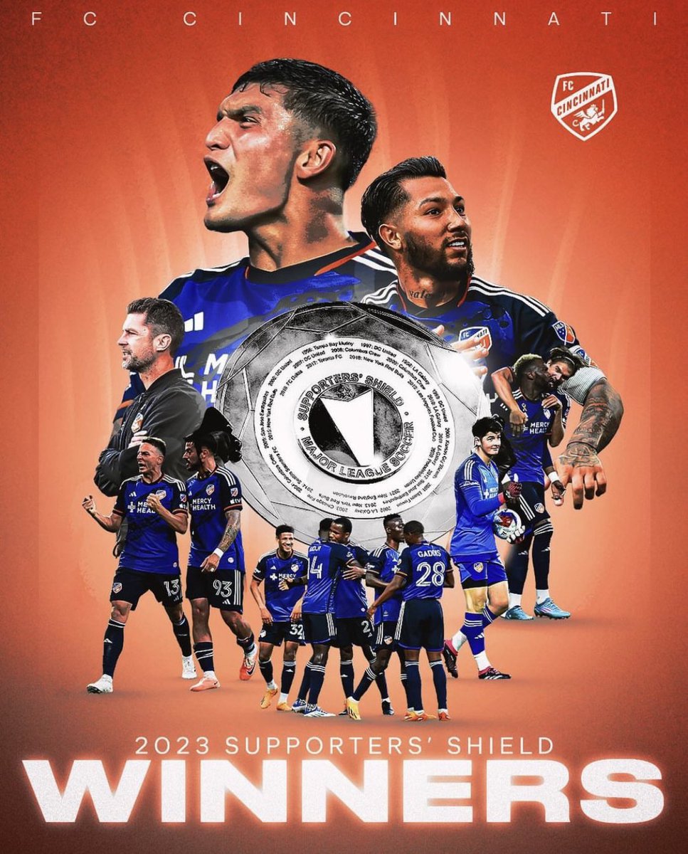 Blessed to make history for FC Cincinnati by winning the prestigious Supporters’ Shield; the first MLS trophy in club history. This marks a new chapter to our historic year in Major League Soccer. THE SHIELD IS OURS!