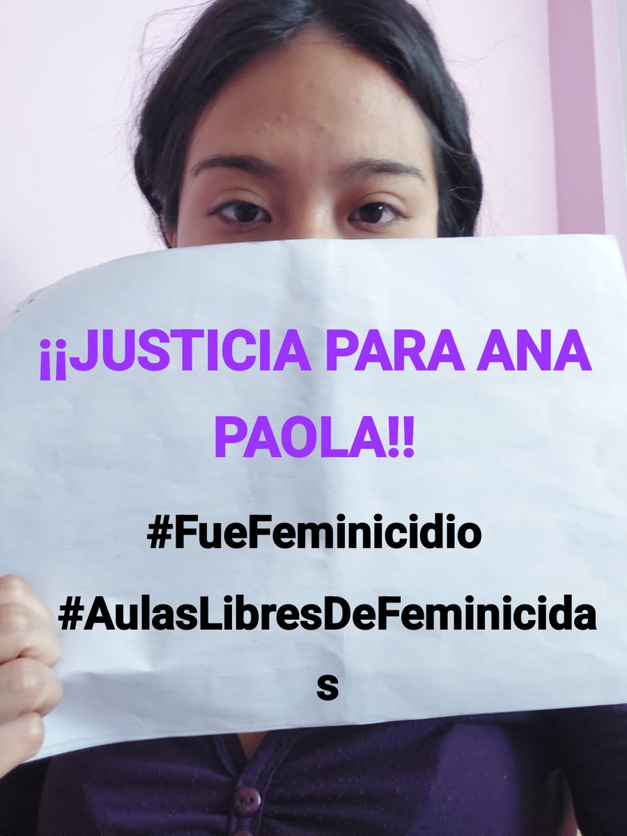 #FueFeminicidio
#AulasSinFeminicidas
#JusticiaParaAnaPaola