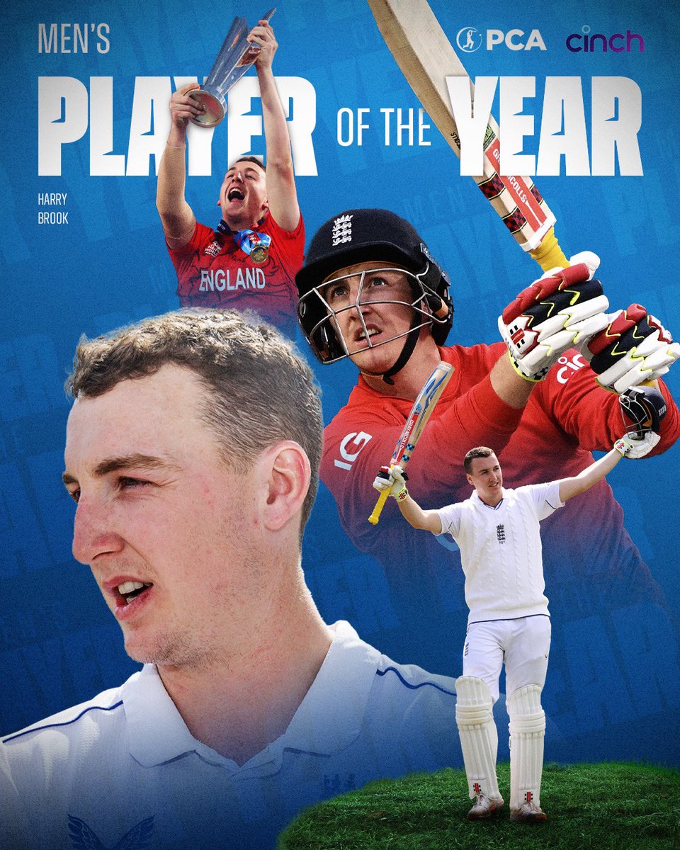 What a year. What a player 🐐 Harry Brook wins the @PCA Player of the Year award 🏆. How excited are you to see what the future holds for this young man?! #YorkshireFamily