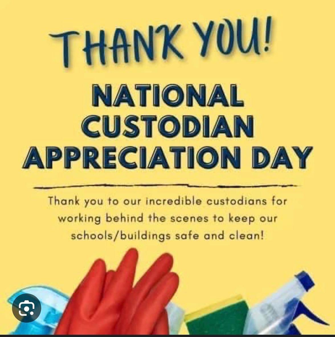 MissVicki33's tweet photo. Thank you our fantastic custodians who keep our schools clean, safe and open! We appreciate you! #MemorialHawks 🦅 #EPS 
@EatontownSuper @memorialBrogna https://t.co/rl6Uro2Iwq