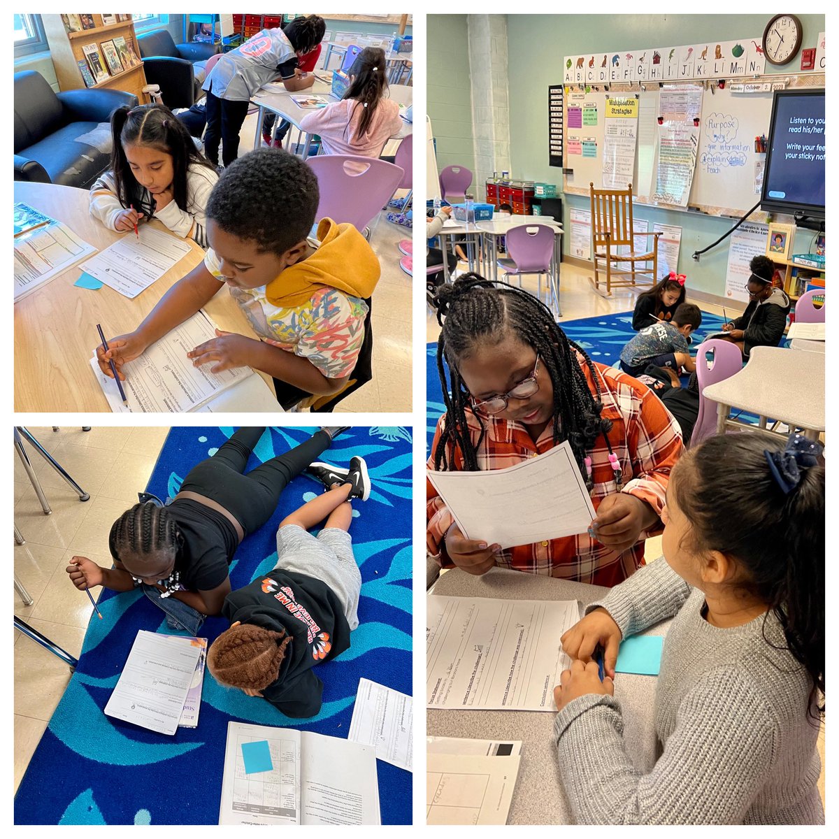 SterlingElemen1's tweet photo. Peer Critiques are underway in 3rd Grade! Next upโฆusing the feedback to revise and edit their informational paragraphs! ๐ โ๏ธ ๐ @ELeducation @CharMeckSchools #3rdGrade #informationaltexts #writing #feedback https://t.co/G5UoX00tPe