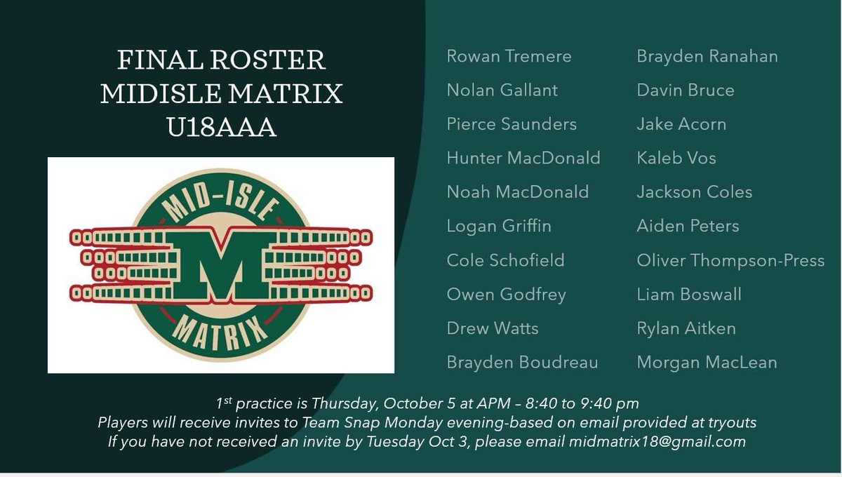 Mid Isle Matrix U18AAA (@matrixu18aaa) on Twitter photo 