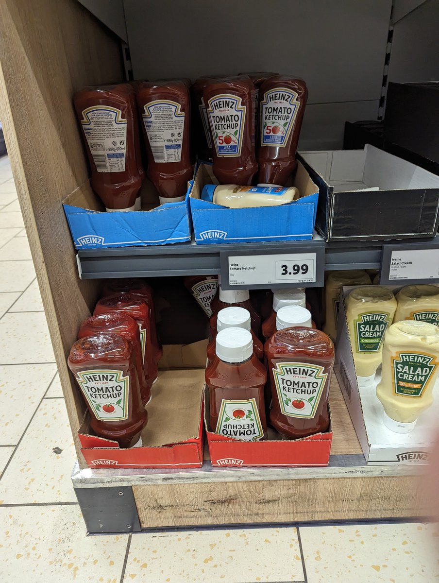 petergoodey's tweet photo. @IidlUK Why is this happening with greater frequency. No Batts, just Heinz. We don't come to Lidl for overpriced brands. Is this being forced upon you? I've noticed the same with Head and Shoulders and your own brand https://t.co/zF3nqz8JJa