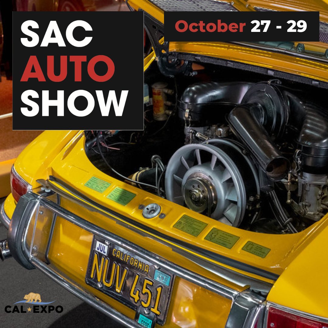 CAStateFair's tweet photo. Signaling car enthusiasts! Turn in to #CalExpo October 27-29 and see the @SacAutoShow! Parked throughout is a unique mix spanning over 130,000 feet of collector cars, historic cars, and motorcycles. More info: https://t.co/b8Bb69NOun https://t.co/8IFsb9Zdvr