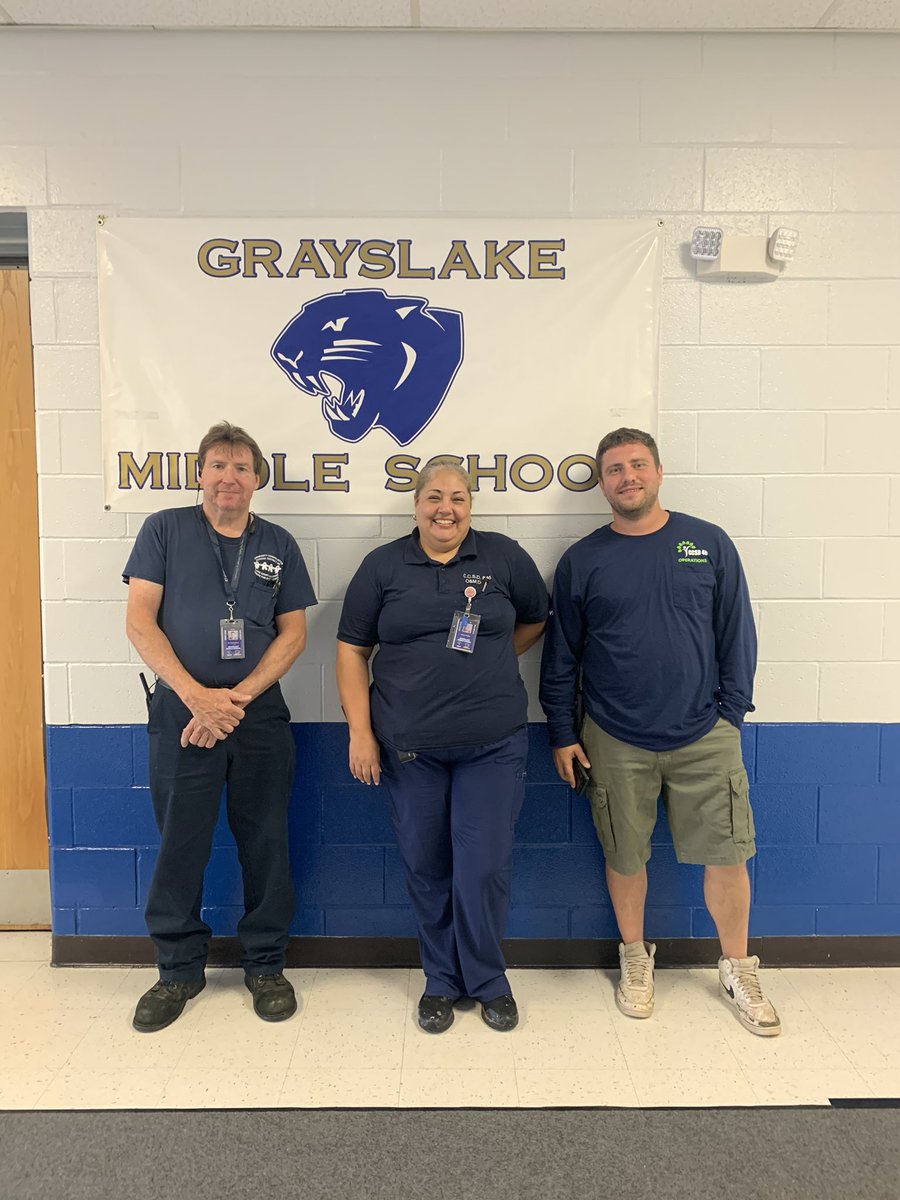 GMS46Middle's tweet photo. We can’t let the day end without thanking these three wonderful people and the work they do! Happy National Custodians Day! https://t.co/Yn1RAszxQY