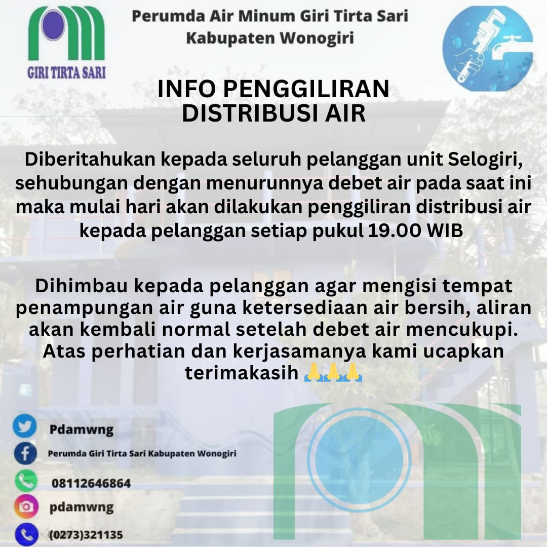 PUDAM Wonogiri (@pdamwng) on Twitter photo 