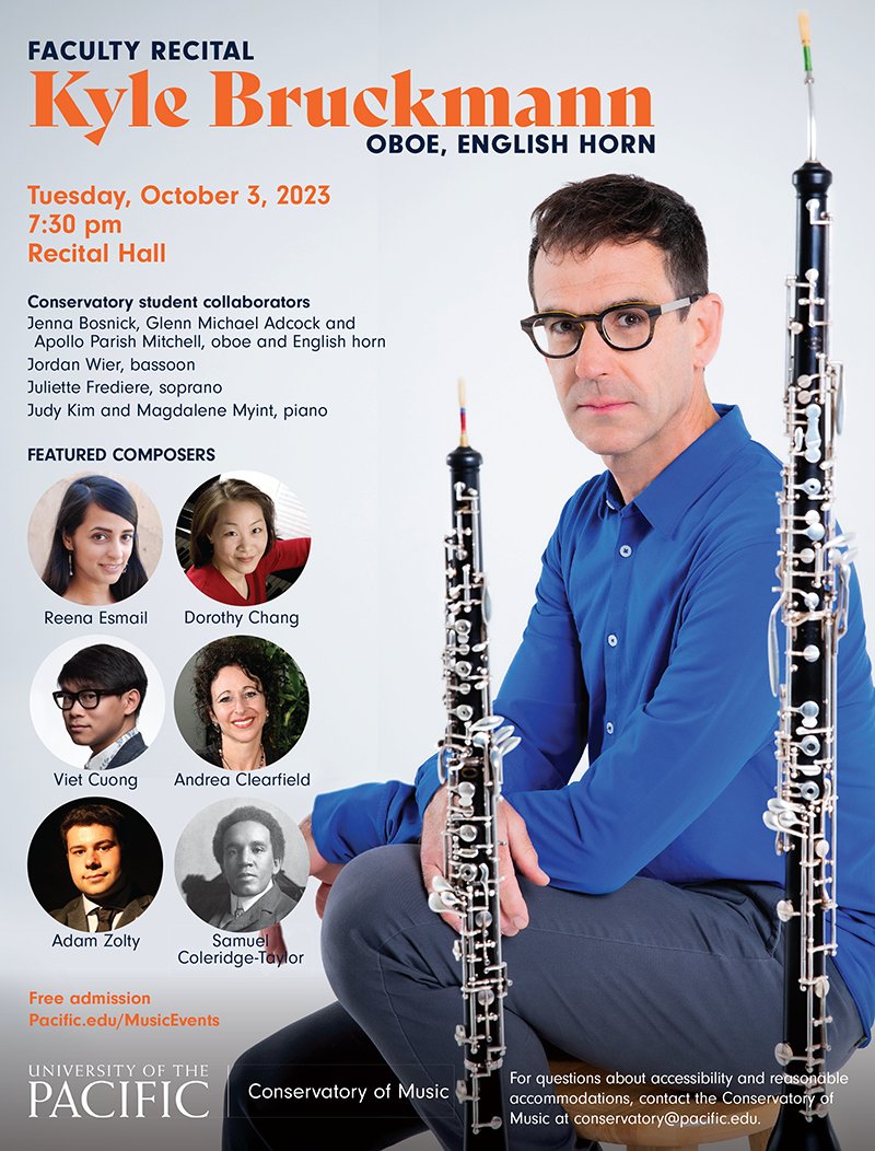 MusicAtPacific's tweet photo. After @UOPacific #orchestral #jazz  concert with Duke Ellington's Three Black Kings, now we're looking forward to @musicatpacific Kyle Bruckmann recital - view his #diverse &amp; #inclusive program at https://t.co/A4tBRQd8dc.
#musicatpacific #universityofthepacific https://t.co/z36xCMLeSo
