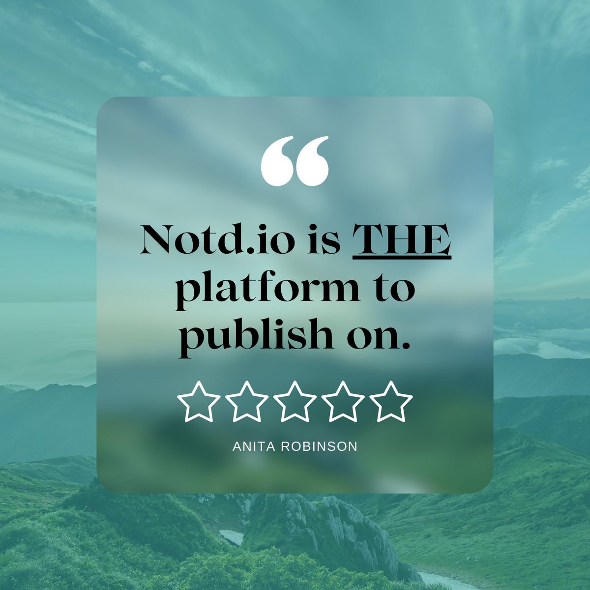 notd_io's tweet photo. It’s simple: https://t.co/H27Pw5fXjf is THE platform to publish on.

Enjoy an ad-free platform, set your subscription pricing, and watch your work flourish on https://t.co/H27Pw5fXjf.

#publisher #writerscommunity #writers #creativeplatform #notd https://t.co/rSclZdI2Ze