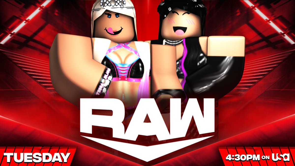 _WWERoblox's tweet photo. -RAW-

@kedsheart goes one on one with @F4DE_4 in a singles match 
-
@LittIeMissBliss looks to put a end to @KaitlynRos52170 
-
@12chopz goes against @BloxyStyles 
-
#BethRose speaks out after being interrupted by #Aryse Last week 

#WWERaw https://t.co/gAWrlVA4ga
