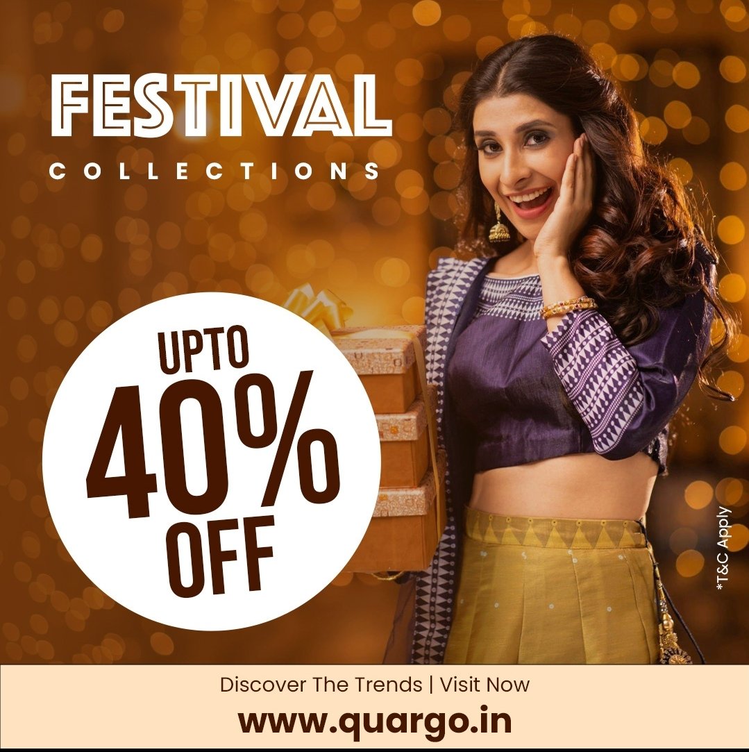 quargo_'s tweet photo. Divine Deals Await: Puja Sale Extravaganza!

Free Shipping*

COD Available Ships Anywhere in India Visit Our Website
#stayfunky #fashion
https://t.co/Y6uZqiyMwJ https://t.co/WGV2UquJ7p