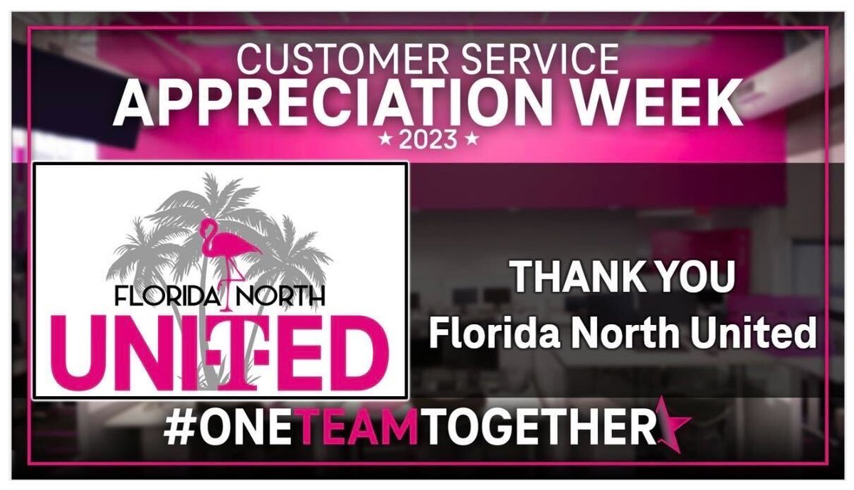 Shout out to my entire Florida North United team! Thank you for your hard work and dedication each and every day. Simply the best in the world at connecting our customers to their world! Appreciate YOU! 🏆🙌