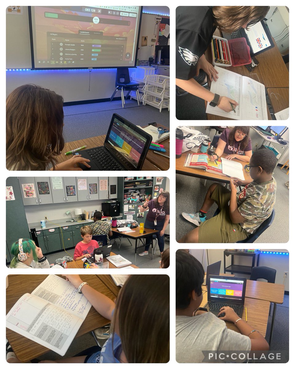 HenryHawksLISD's tweet photo. #HMS8SS students work in small groups to create a #becausebutso graphic depiction of the French & Indian War. #2324 https://t.co/YVE0SrjMcw